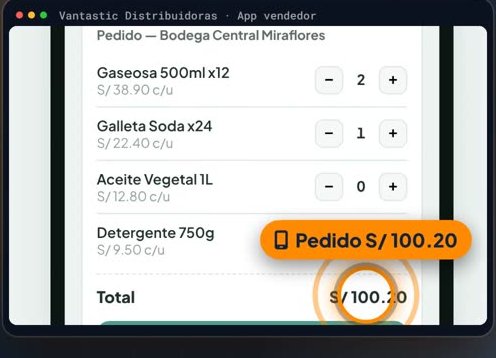 Pantalla de Vantastic Distribuidoras