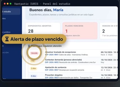 Pantalla de Vantastic IURIS