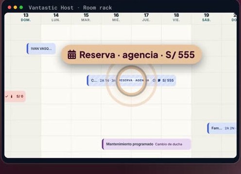 Pantalla de Vantastic Host